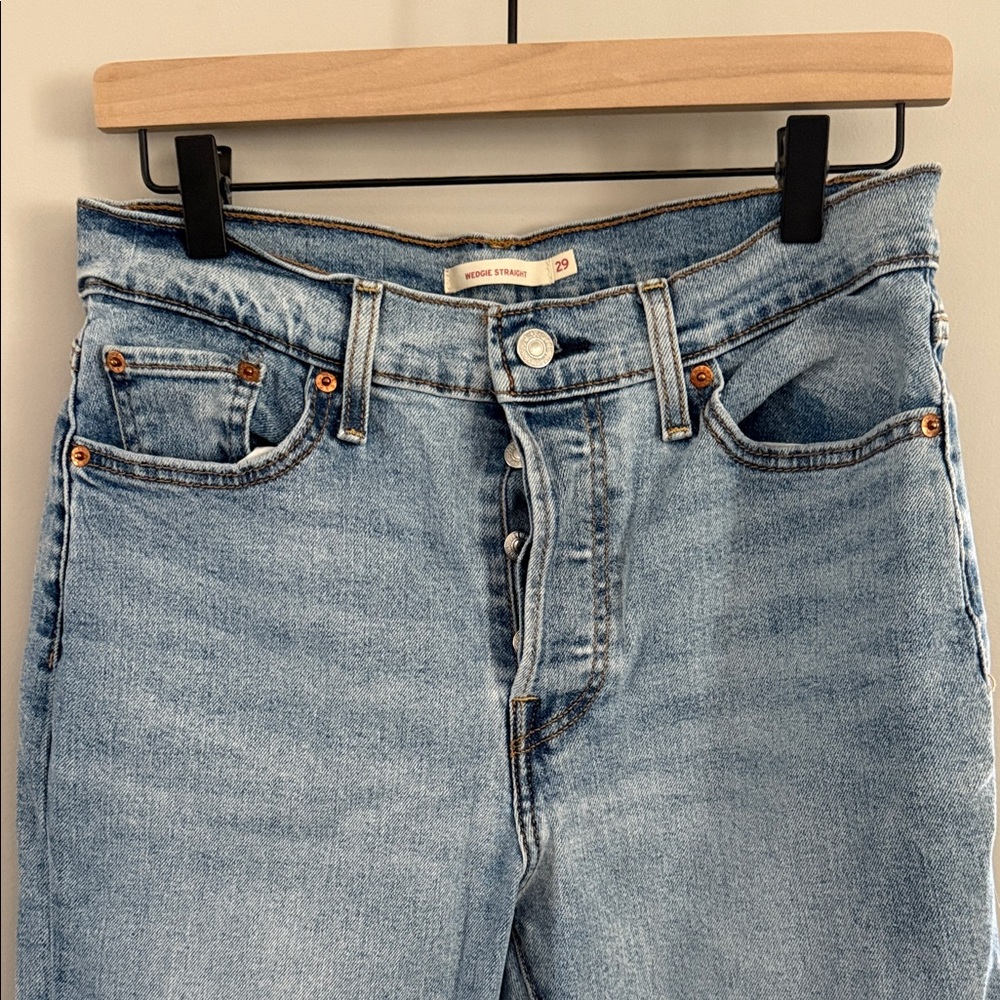Levi's Sky Blue Straight Leg Jeans